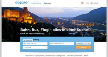 GoEuro in der Übersicht" (Foto: Screenshot, archive.org)