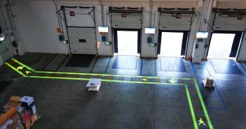 Adaptive LED-Projektionen ersetzen traditionelle Bodenmarkierungen und erhöhen signifikant (Foto: Protech s.r.l.,)