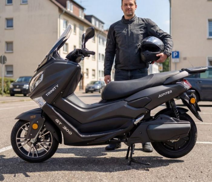 E-Roller Jupiter GT 300 Matt-Schwarz (Foto: TRINITY electric vehicles GmbH)