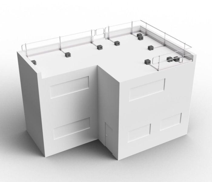 Die modularen Geländersysteme bieten kollektiven Absturzschutz (Foto: HYMER-Leichtmetallbau GmbH & Co. KG)